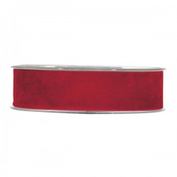 NASTRO DOUBLE VELVET mm25x7mt ROSSO