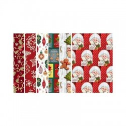 CARTA REGALO ROTOLO 1x5mt ASS. RN6 FUNNY NATALE