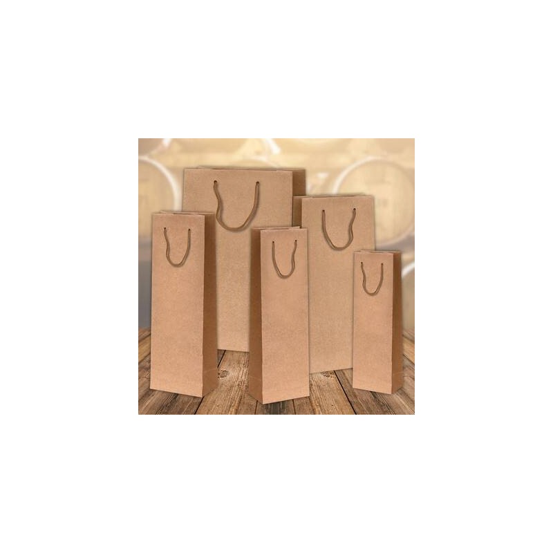 SHOPPER KRAFT AVANA 1 BOTTIGLIA 11,5x11,5x41cm C/DIVISORIO