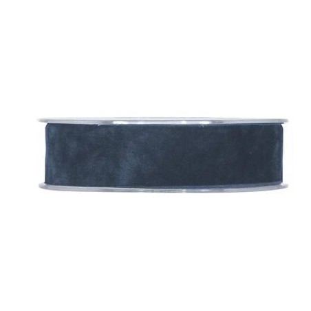NASTRO DOUBLE VELVET mm25x7mt BLU