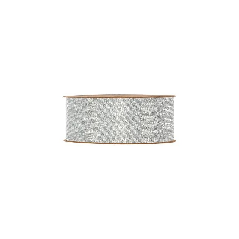 NASTRO MILO mm40x10mt GLITTER ARGENTO