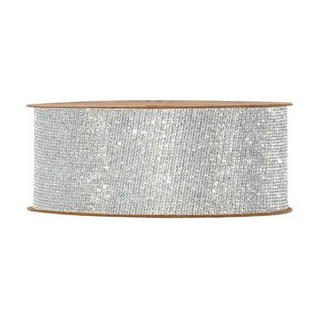 NASTRO MILO mm40x10mt GLITTER ARGENTO