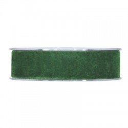 NASTRO DOUBLE VELVET mm25x7mt VERDE SCURO