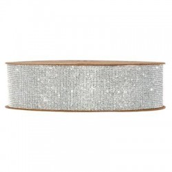NASTRO MILO mm25x10mt GLITTER ARGENTO