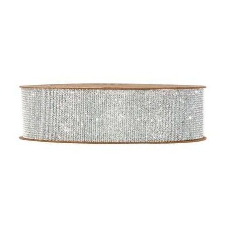 NASTRO MILO mm25x10mt GLITTER ARGENTO