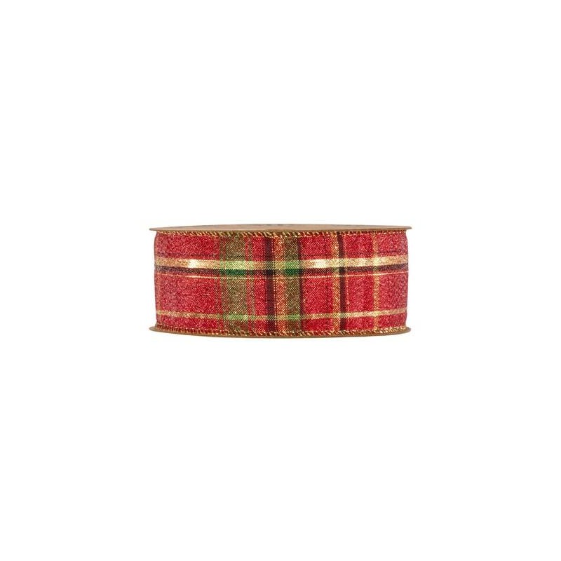 NASTRO TESSUTO BRIGHT SCOTLAND mm40x10mt ROSSO