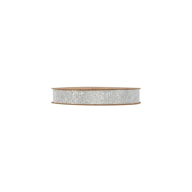 NASTRO MILO mm15x10mt GLITTER ARGENTO