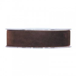NASTRO DOUBLE VELVET mm25x7mt MARRONE