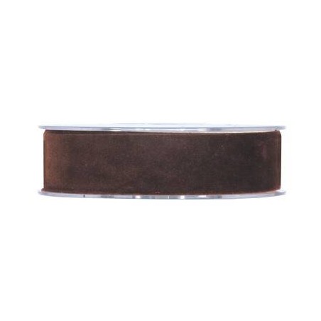 NASTRO DOUBLE VELVET mm25x7mt MARRONE