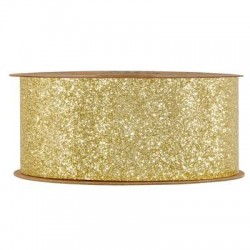 NASTRO DESIREE' mm40x10mt GLITTERATO ORO