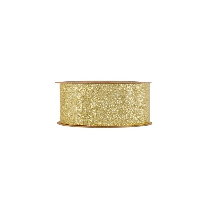 NASTRO DESIREE' mm40x10mt GLITTERATO ORO