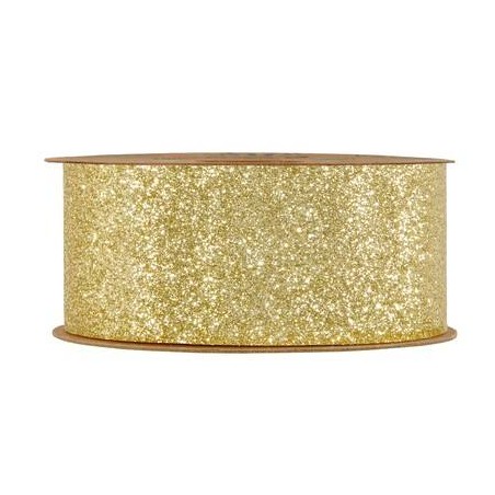 NASTRO DESIREE' mm40x10mt GLITTERATO ORO