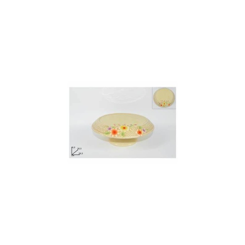 ALZATINA 1 PIANO FIORATO 26,5X9,5cm