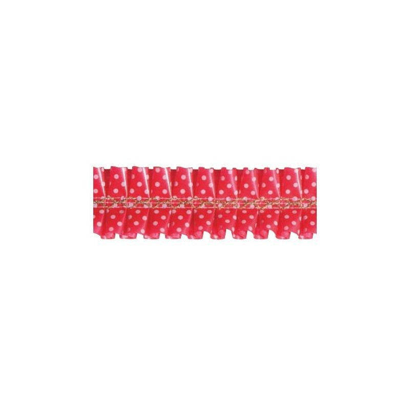 NASTRO GIROTORTA PVC POIS ROSSO FLOREAL 15mt