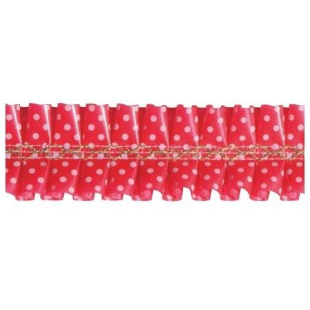 NASTRO GIROTORTA PVC POIS ROSSO FLOREAL 15mt
