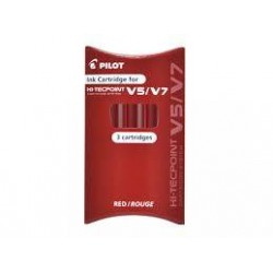 CARTUCCE REFILL PILOT V5 HI-TECPOINT 3PZ ROSSO