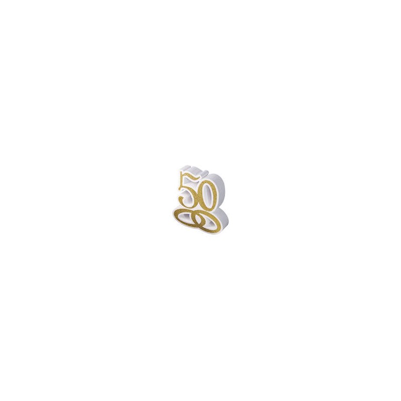 SCRITTA POLISTIROLO 50 ORO FEDI 23X24,5cm
