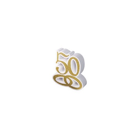 SCRITTA POLISTIROLO 50 ORO FEDI 23X24,5cm