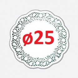 PIZZO PORCELLANATO TONDO ø25 100pz