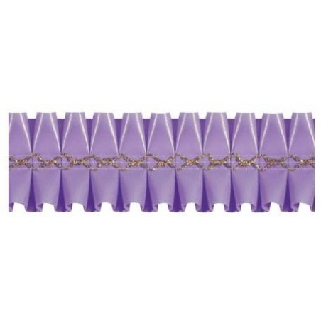 NASTRO GIROTORTA PVC LILLA FLOREAL 15mt