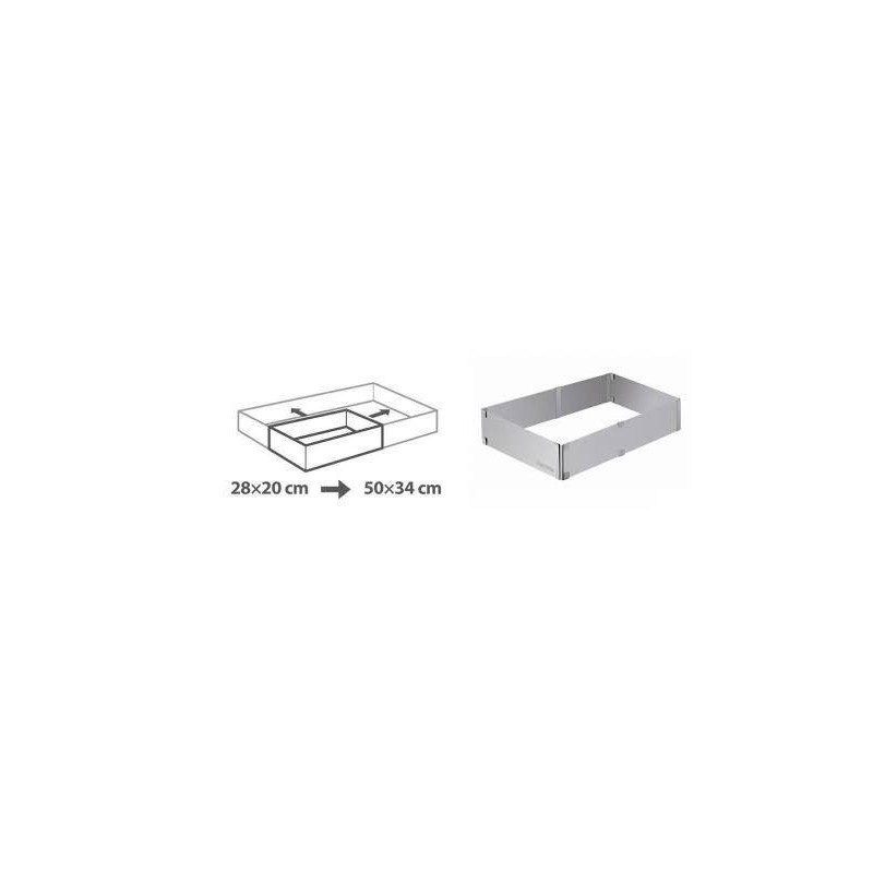 DELICIA ANELLO RETTANGOLARE REGOLA TORTE 28x20-50x34cm