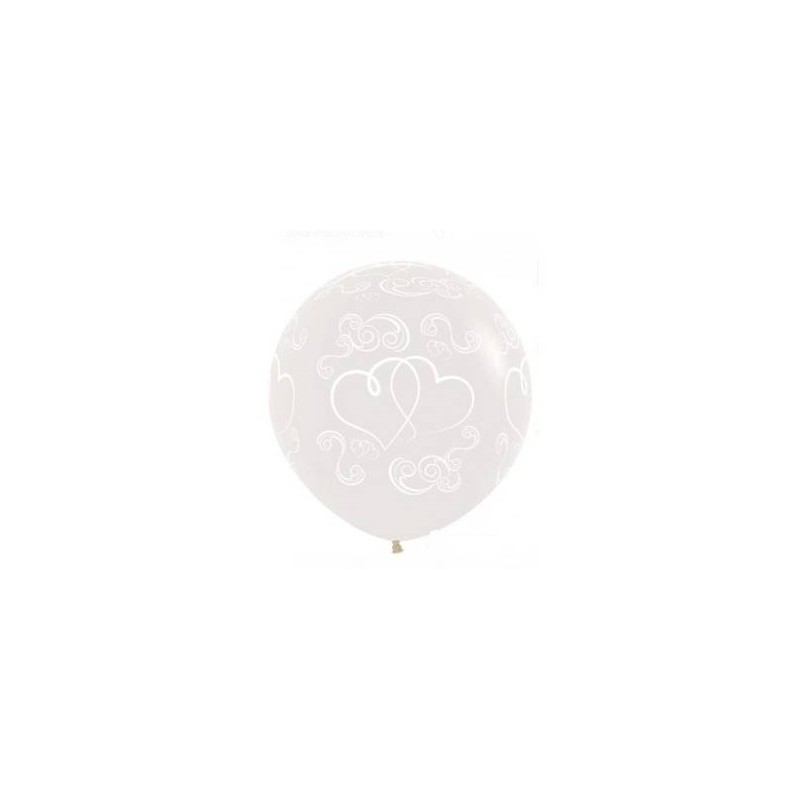 PALLONE LATTICE ø100 CUORI INTRECCIATI TRASPARENTE