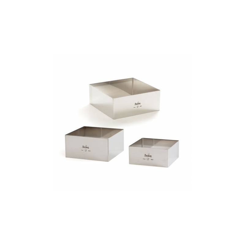 QUADRATO INOX 8x8x4,5cm