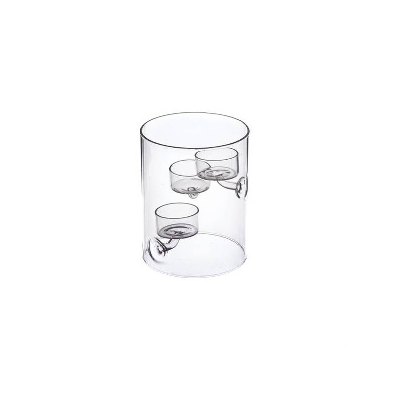 PORTA TEALIGH CILINDRO VETRO H.15cm ø12cm TL-CIL-H150