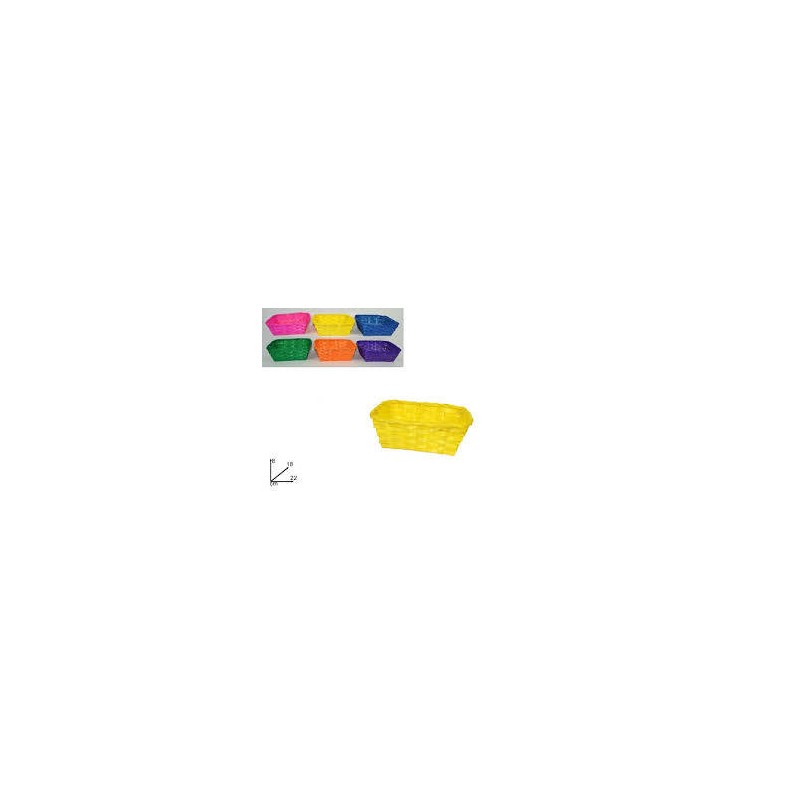 CESTINO RETANGOLARE COLORI ASS.TI 1pz