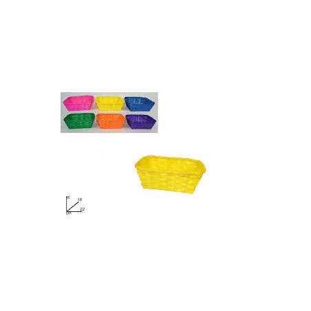 CESTINO RETANGOLARE COLORI ASS.TI 1pz