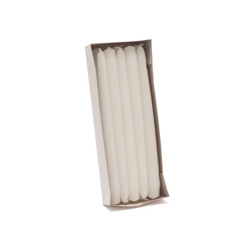 CANDELA STELO BIANCA H24cm ø2,2mm 10pz