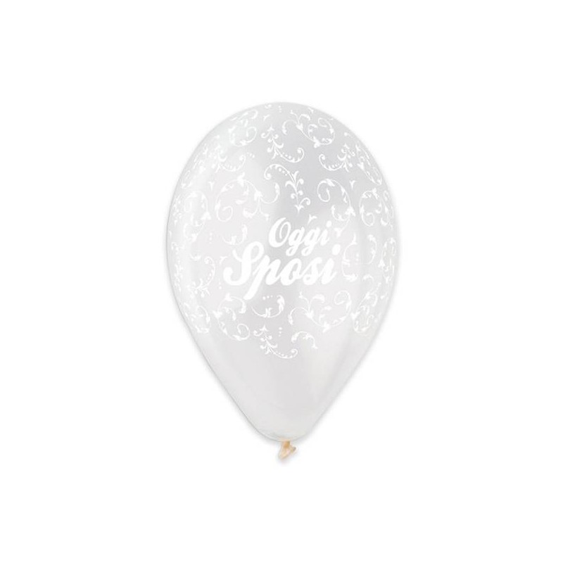 PALLONCINI LATTICE LARGE ALL AROUND 12 30cm OGGI SPOSI CRYSTAL 50pz