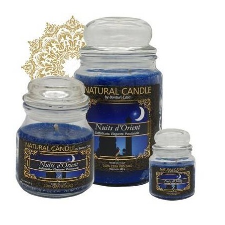 NATURE CANDLE 580gr GIARA 100% CERA VEGETALE NUITS D'ORIENT