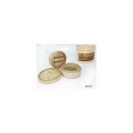 CESTINO BAMBOO PER COTTURA AL VAPORE 2 PIANI