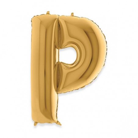 PALLONE MYLAR LETTERA P 102cm 40 GOLD