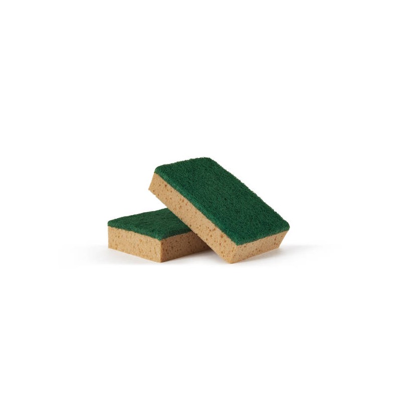 SPUGNA TABACCO + FIBRA ABRASIVA PRO-800 10pz