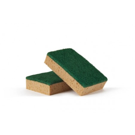 SPUGNA TABACCO + FIBRA ABRASIVA PRO-800 10pz