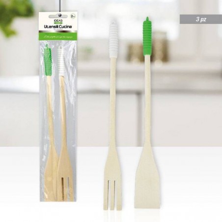 SET 3 UTENSILI CUCINA IN LEGNO