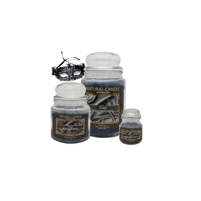 NATURE CANDLE 580gr GIARA 100% CERA VEGETALE NOIR