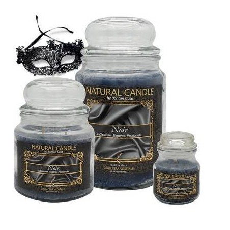 NATURE CANDLE 580gr GIARA 100% CERA VEGETALE NOIR