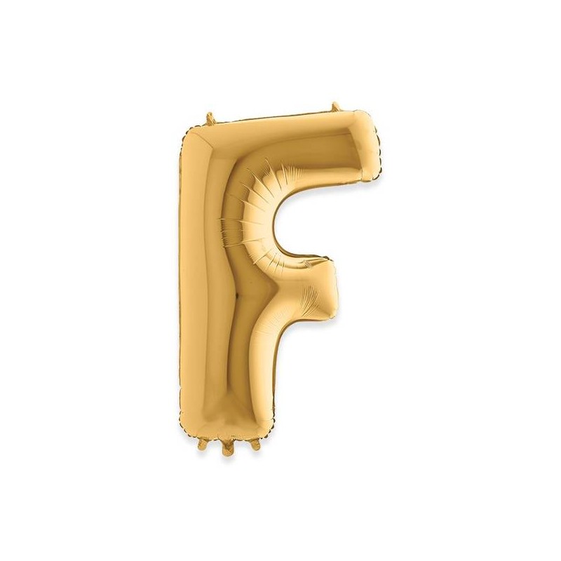 PALLONE MYLAR LETTERA F 102cm 40 GOLD