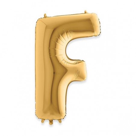PALLONE MYLAR LETTERA F 102cm 40 GOLD
