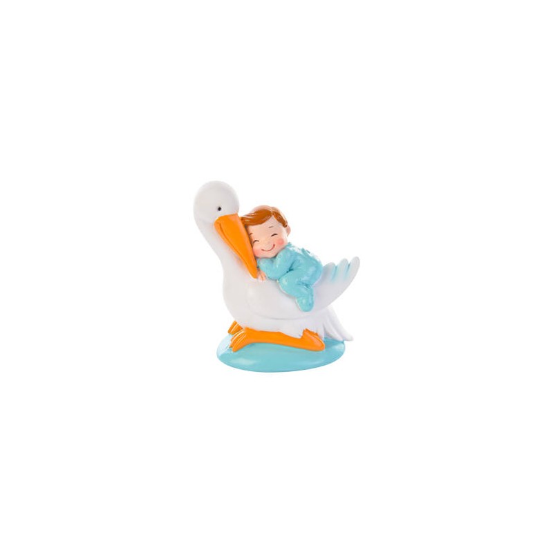 BIMBO CON CICOGNA TOP TORTA H9,5cm
