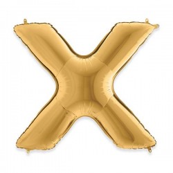 PALLONE MYLAR LETTERA X 102cm 40 GOLD