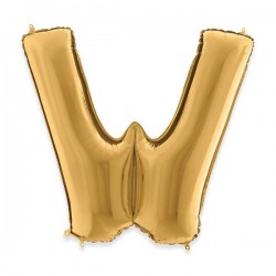 PALLONE MYLAR LETTERA W 102cm 40 GOLD