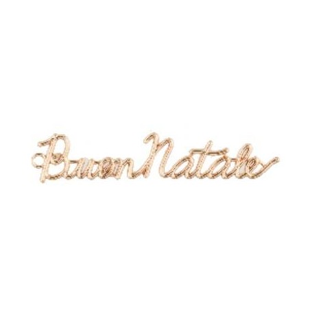 DECORO BUON NATALE ORO 6,5cm 6pz
