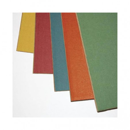 CARTON BLOCK ONDULATO/LISCIO 50x70cm ROSSO 5 FOGLI