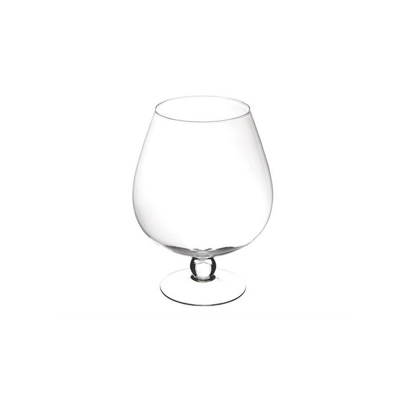 COPPA COGNAC IN VETRO H.36,5cm ø27,5cm 19-191