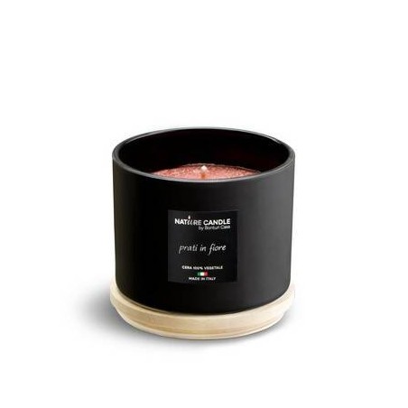 CANDELA PROFUMATA 380gr 100% CERA VEGETALE PRATI IN FIORE