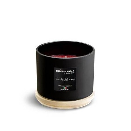 CANDELA PROFUMATA 380gr 100% CERA VEGETALE BACCHE DEL BOSCO
